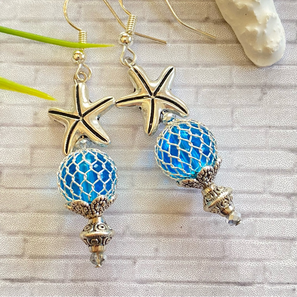 3/$25 Silver Starfish Earrings